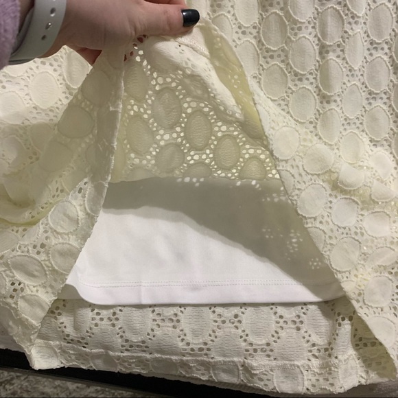 DRESSBARN Cream Lace Knit Dress Size 6 - Picture 13 of 15